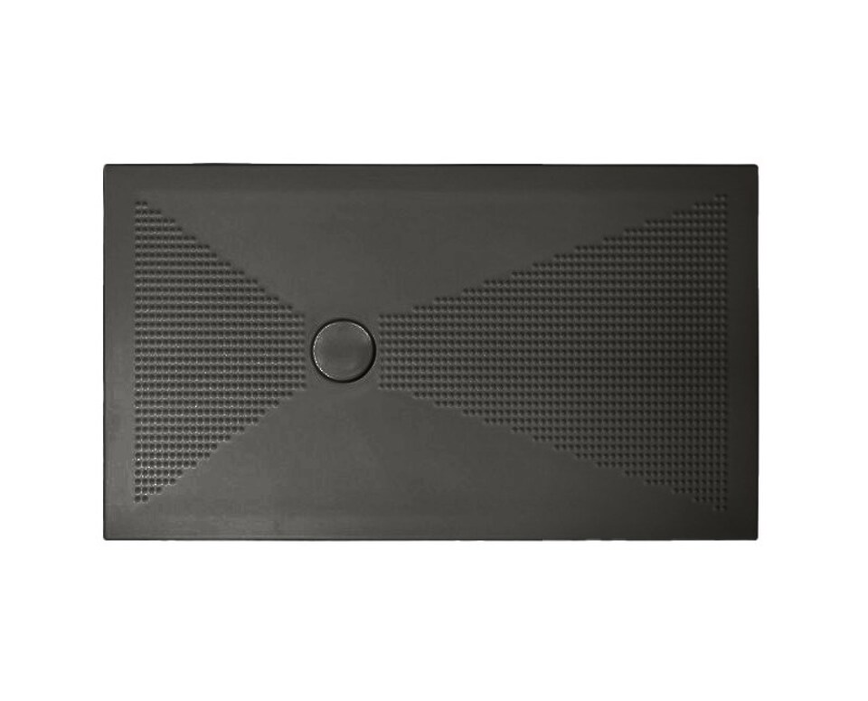 Фото №10  UPC814 / UPCM814 Althea душевой поддон 80х140, 3 см  Матовый черный Plus-Ton®