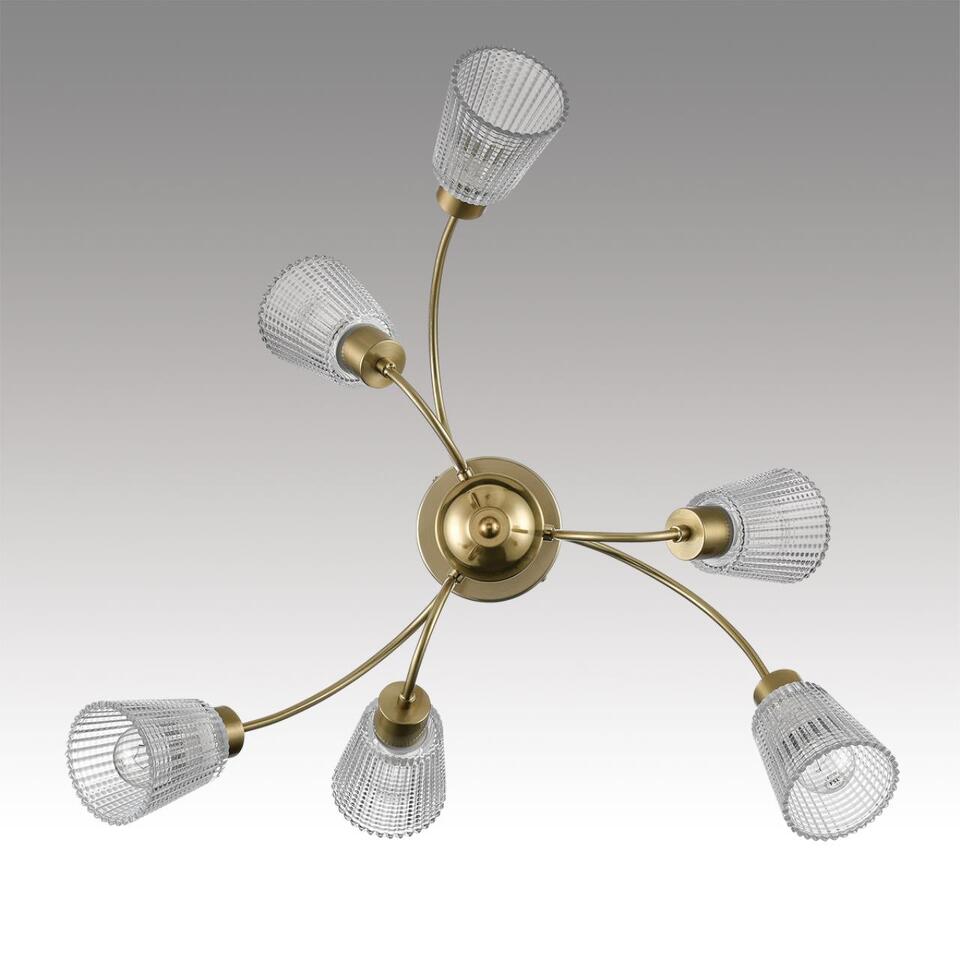 Фото №9  LUMION 8154/6C COMFI LN26 108 медный/прозрачный, металл/стекло Потолочный светильник Е14 6*40W 220V IMANA