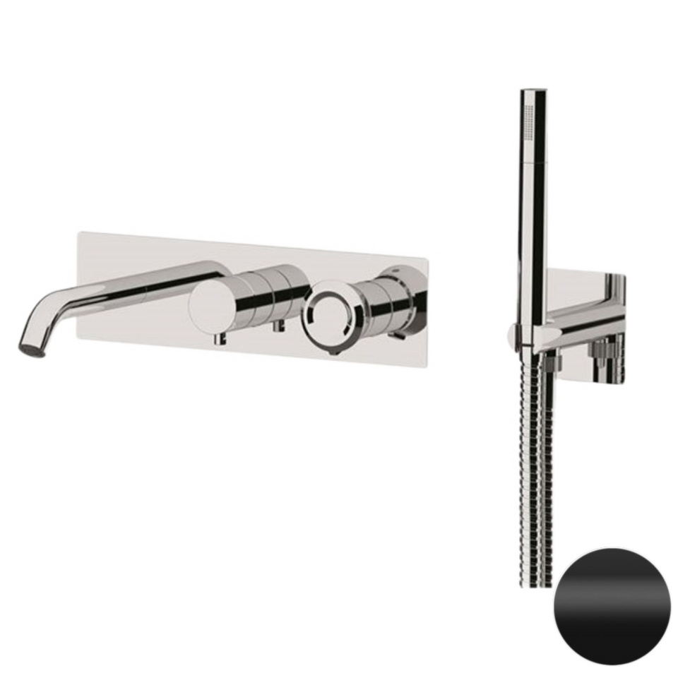 Фото №2  Смеситель для ванны Remer Element ET53D2NO, черный матовый