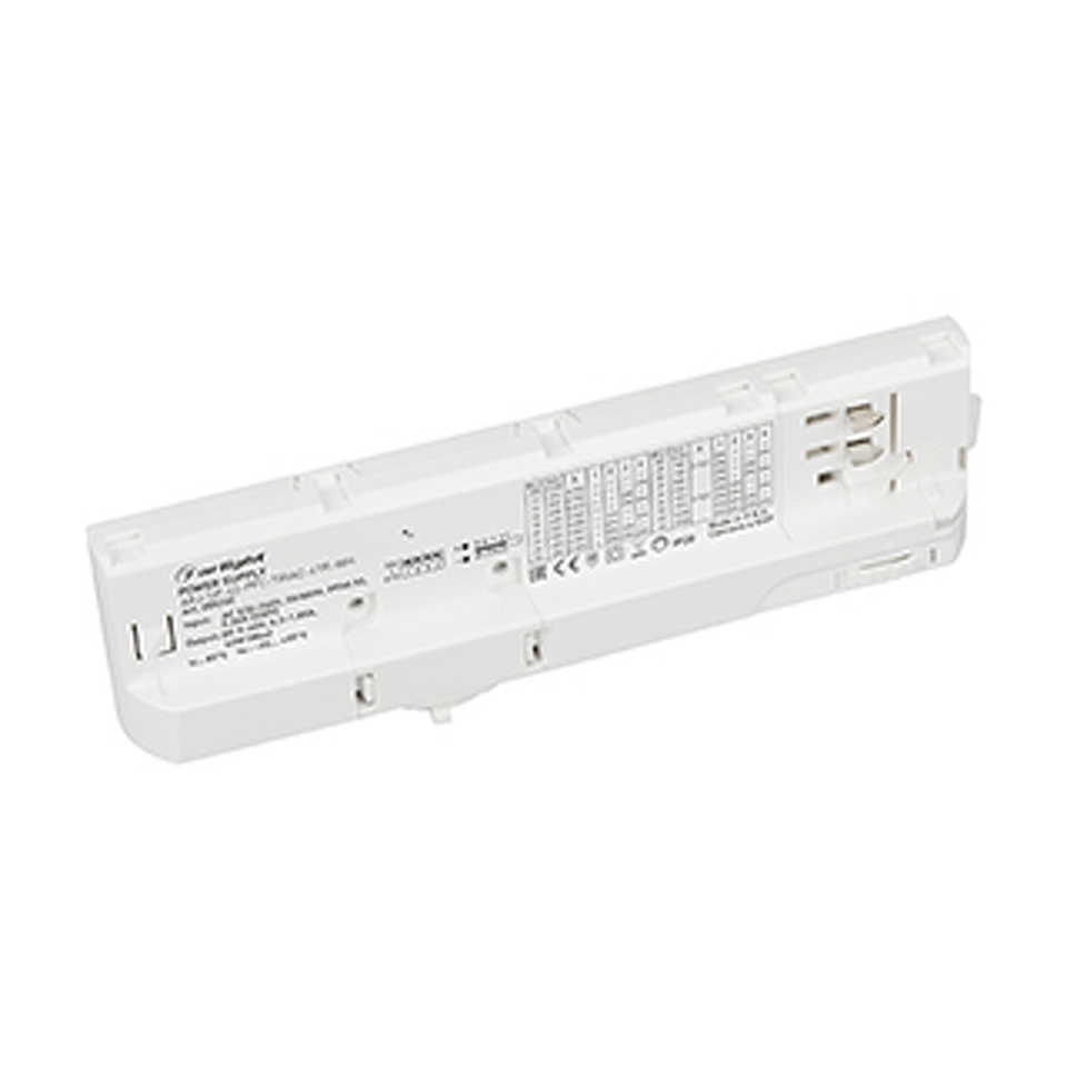 Фото №1  Arlight Блок питания для трековых систем ARJ-SP-42-PFC-TRIAC-4TR-WH (42W, 9-40V, 0.3-1.05A) ( IP20 Пластик, 5 лет)