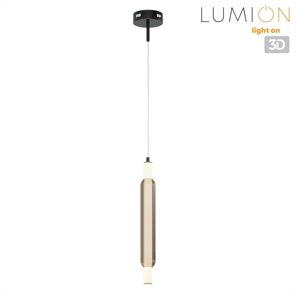 Фото №8  LUMION 6556/15WCL LEDIO LN26 280 черный/дымчатый, металл/акрил/стекло Бра/подвес LED 15W 4000К 220V TRENDY