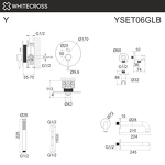 Превью фото №3  Система для ванны скрытого монтажа WHITECROSS Y YSET06GLB (брашированное золото)