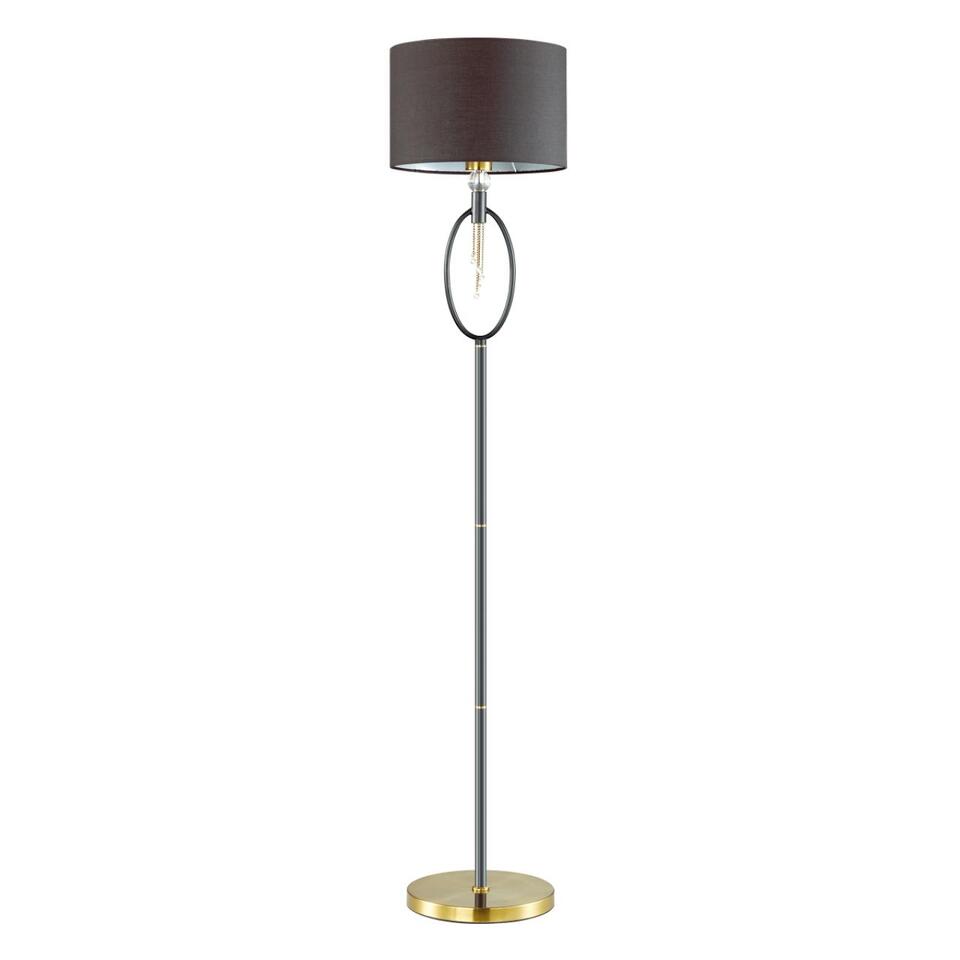 Фото №4  Торшер LUMION 4516/1F NEOCLASSI LN26 069 античная латунь, черный Торшер E27 60W 220V SANTIAGO