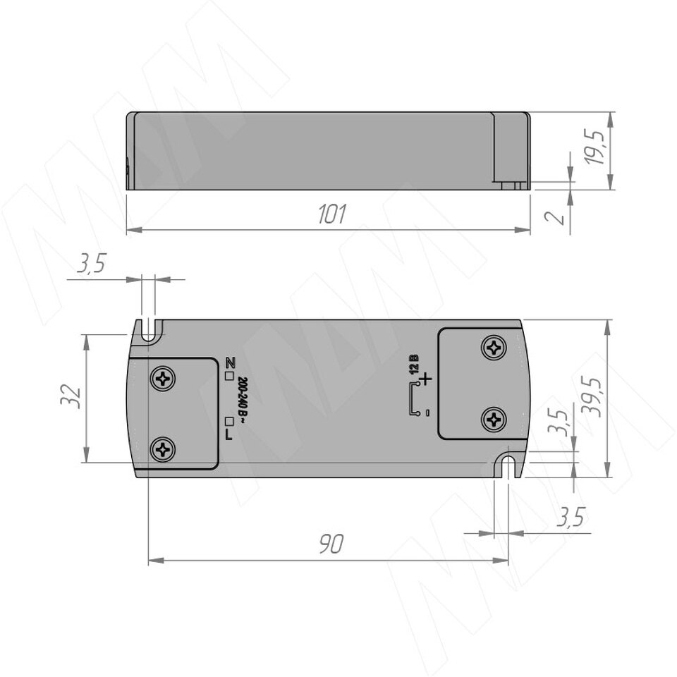 Фото №2  PULSE Блок питания AC-230/DC-12V, IP20, 15W (LSA-PS12V-IP31-15W)