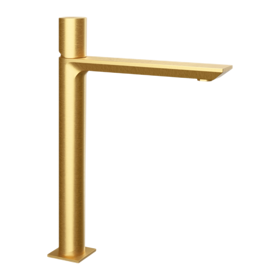 Фото №2  Смеситель для раковины Remer Edge EG512LXLBG, золото брашированное