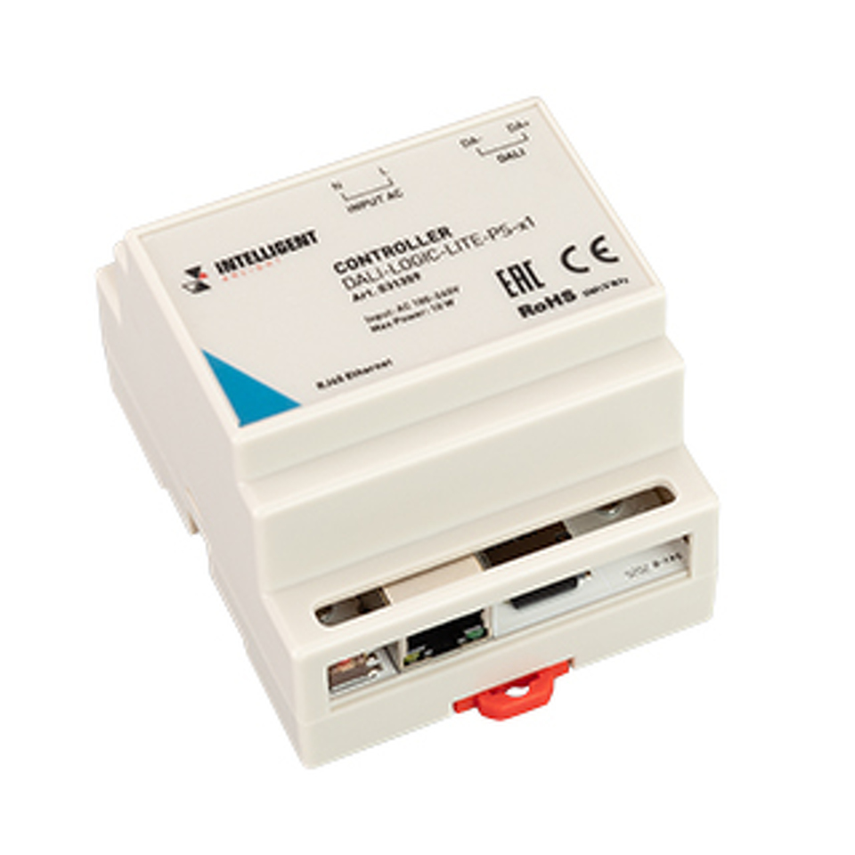 Фото №1  IARL INTELLIGENT ARLIGHT Контроллер DALI-LOGIC-LITE-PS-x1 (230B, Ethernet) ( IP20 Пластик, 2 года)