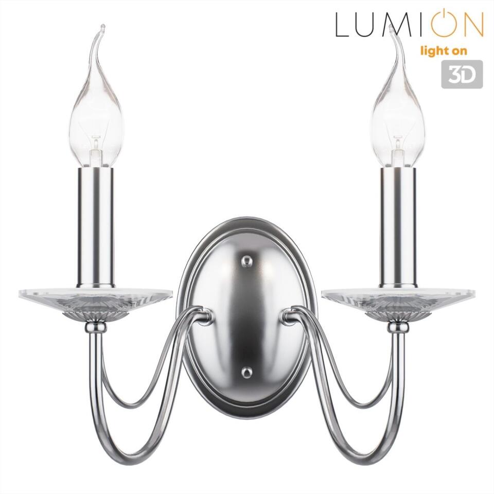 Фото №9  LUMION 8034/2W CLASSI LN26 000 металл/стекло, хром/прозрачный Бра E14 2*40W 220V INCANTO