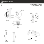Превью фото №5  Система для ванны скрытого монтажа WHITECROSS Y YSET06CR (хром)