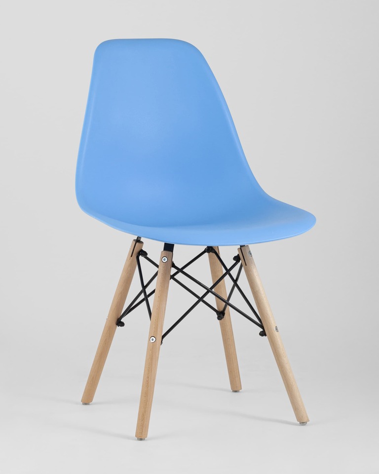 Фото №10  Стул Eames Style DSW голубой x4 (разборный каркас)