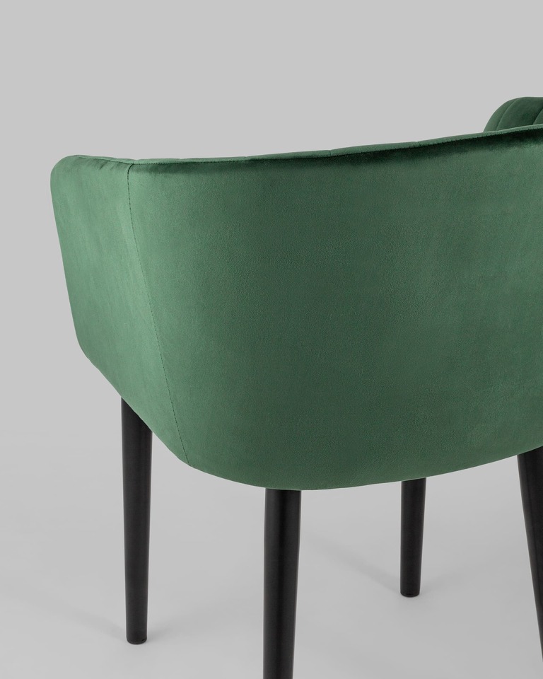 Фото №8  Стул с подлокотниками Нейтон велюр зеленый