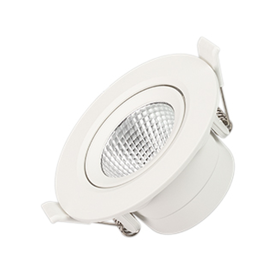 Фото №1  Arlight Светильник LTD-POLAR-TURN-R90-7W Warm3000 (WH, 36 deg, 230V) ( IP20 Пластик, 3 года)