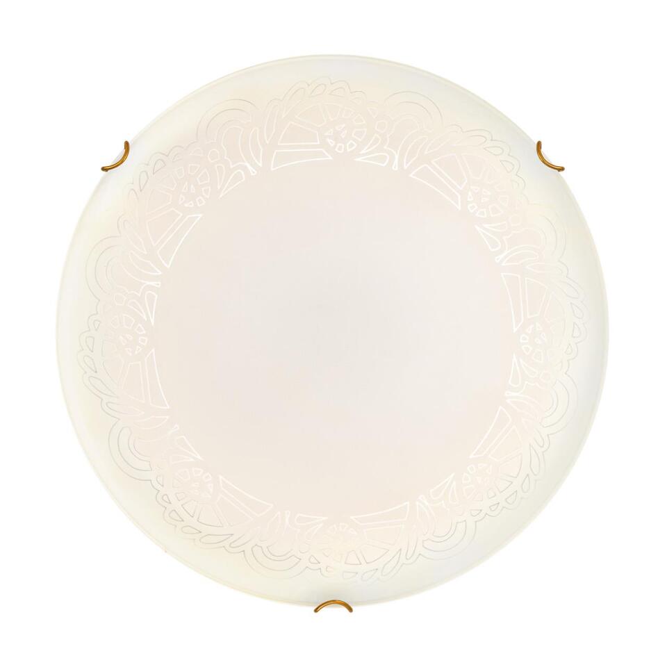 Фото №6  SONEX 7602/DL SNOK SN 000 Светильник стекло/белое/золото LED 48Вт 4000K D405 IP20 AMMONITE