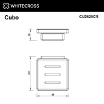 Превью фото №2  Мыльница подвесная WHITECROSS Cubo CU2420CR (хром)