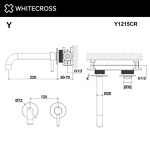 Превью фото №5  Смеситель для умывальника скрытого монтажа WHITECROSS Y Y1215CR (хром)