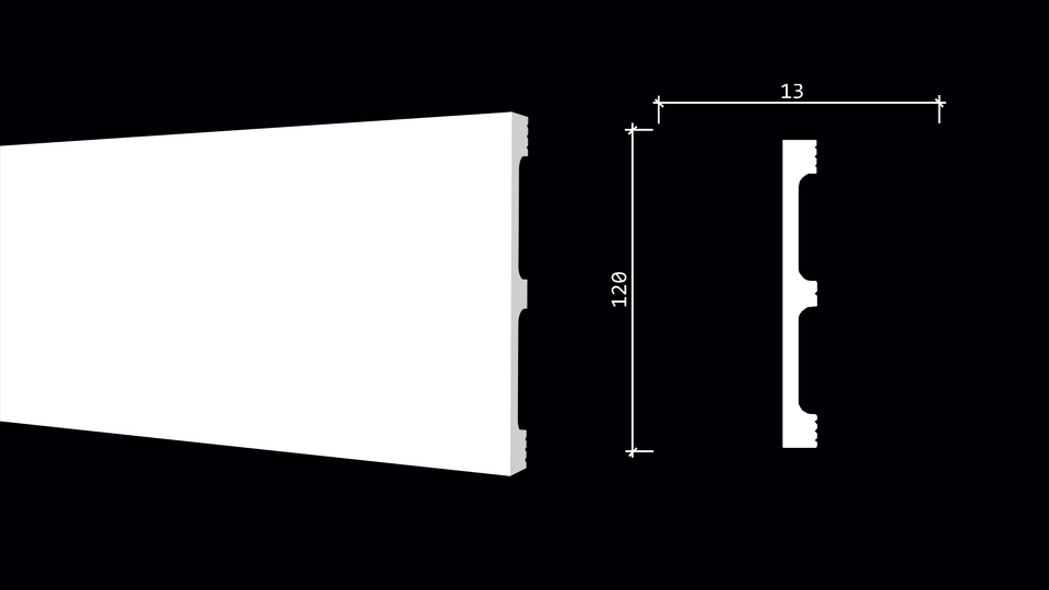 Фото №3  Плинтус Decor-dizayn DD710/Плинтус (120х13x2000мм)/15, шт