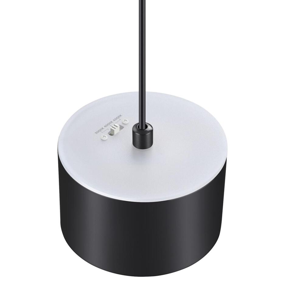 Фото №6  Подвесной светильник NOVOTECH 358968 OVER NT22 352 черный Светильник накладной с переключ. цв. температуры, провод 2м IP20 LED 3000К\4000К\6000К 12W вниз + 3ВW вверх 110-265V GIRO