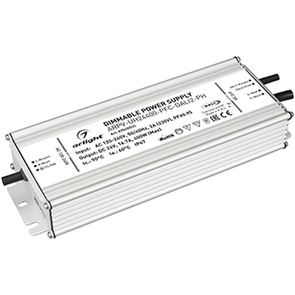 Фото №1  Arlight Блок питания ARPV-UH24400-PFC-DALI2-PH (24V, 16.7A, 400W) ( IP67 Металл, 7 лет)