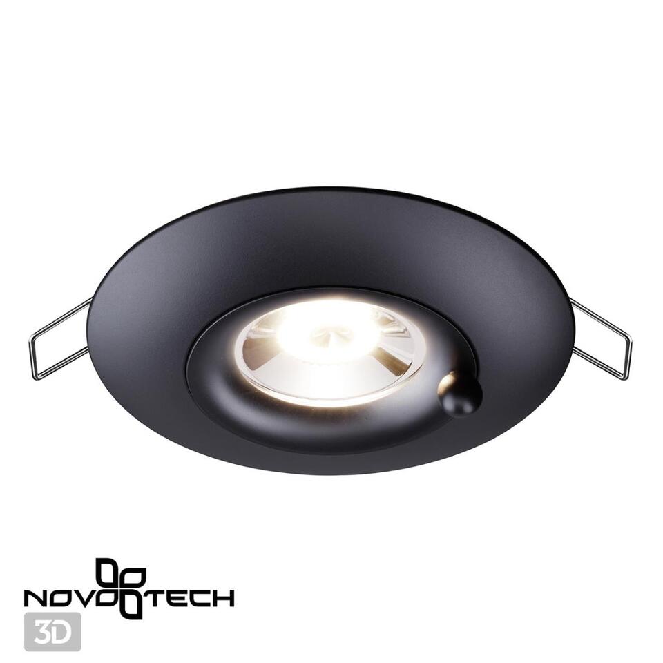 Фото №3  NOVOTECH 370792 SPOT NT21 530 черный Светильник встраиваемый влагозащищенный IP44 GU10 50W 220V WATER