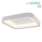 Превью фото №1  SONEX 7767/56L AVRA LED SN 578 Светильник металл/белый LED (56Вт+14Вт) 3000-6000K 500х500 IP43 пульт ДУ+подсветка SHARMEL