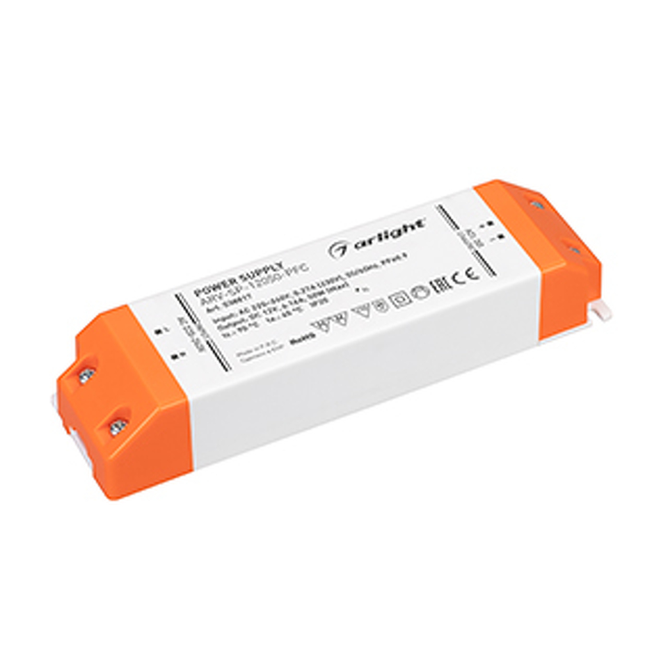 Фото №1  Arlight Блок питания ARV-SP-12050-PFC (12V, 4.16A, 50W) ( IP20 Пластик, 5 лет)