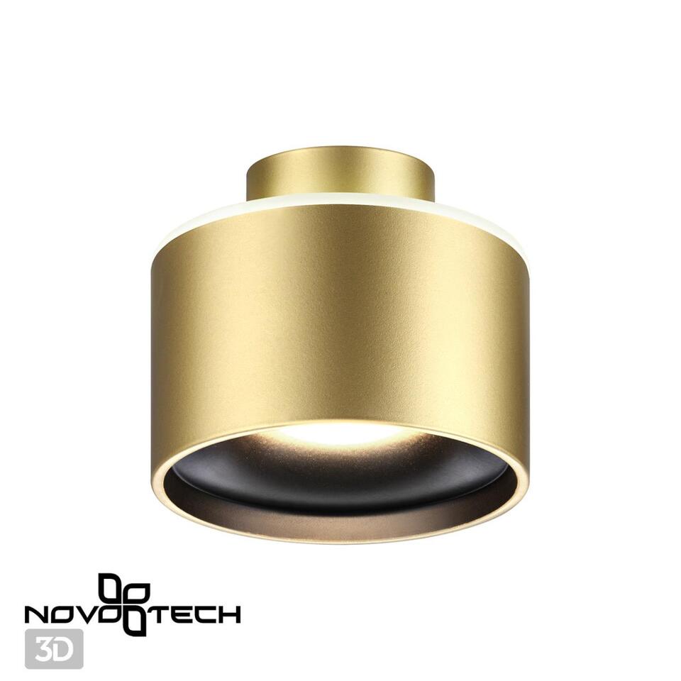Фото №4  NOVOTECH 358972 OVER NT22 350 бронза св. Светильник накладной с переключ. цв. температуры IP20 LED 3000К\4000К\6000К 12W вниз + 3W вверх 110-265V GIRO