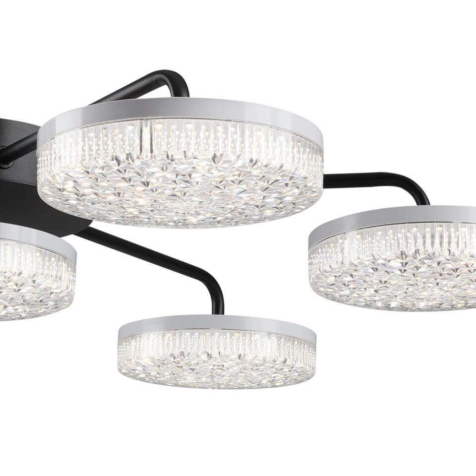 Фото №12  Люстра LUMION 8236/7CL LEDIO LN25 000 черный, металл/акрил Люстра потолочная с ПДУ LED 90W 3000-6000К 220V DIDANA
