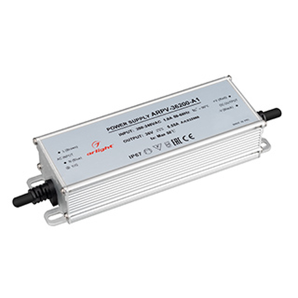 Фото №1  Arlight Блок питания ARPV-36200-A1 (36V, 5.55A, 200W) ( IP67 Металл, 3 года)