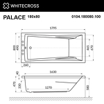Превью фото №3  Ванна WHITECROSS Palace 180x80 "RELAX" (хром)