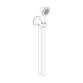 Фото SD028AXX AQUAelite душевой гарнитур из латуни Никель шлифованный, 07Q