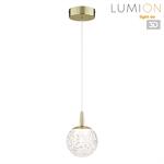 Превью фото №1  Подвесной светильник LUMION 8080/1A LEDIO LN25 000  золото/прозрачный, металл/акрил Подвесной светильник LED 3W 4000K 220V TRINO