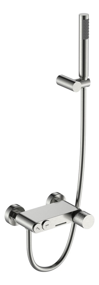 Фото №2  Boheme Смеситель STICK для ванны Nikel Brush с ручкой DIAMOND