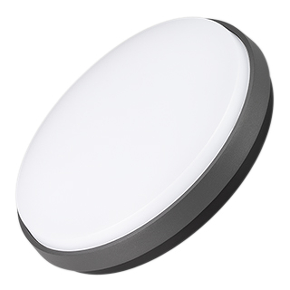 Фото №1  Arlight Светильник LGD-GIRO-R300-30W Warm3000 (GR, 110 deg, 230V) ( IP54 Металл, 3 года)
