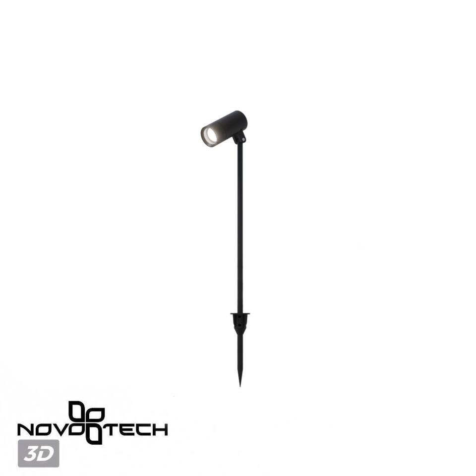 Фото №9  NOVOTECH 359713 STREET NT25 788 черный Светильник грунтовый с переключ. цв. температуры и мощности IP65 LED 3/6/9W 85-265V 2700К\3200К\4000К LANDSCAPE