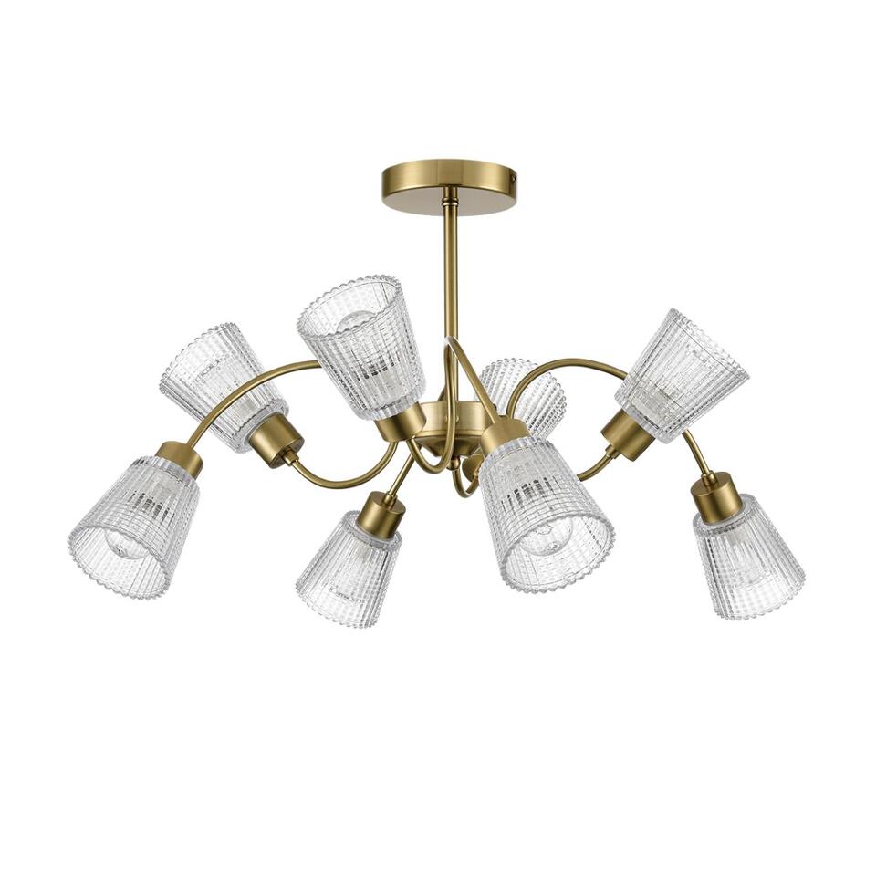 Фото №10  LUMION 8154/8C COMFI LN26 108 медный/прозрачный, металл/стекло Потолочный светильник Е14 8*40W 220V IMANA