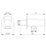 Превью фото №3  PA005AXX AQUAelite держатель для лейки на отводе воды из латуни Золото глянцевое, 53/06Q