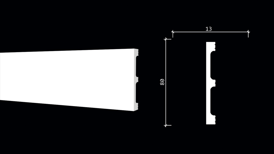 Фото №5  Плинтус Decor-dizayn DD708/Плинтус (80х13x2000мм)/24, шт