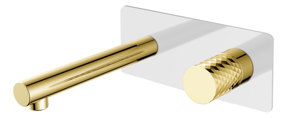 Фото №2  Boheme Смеситель STICK из стены WHITE DIAMOND GOLD