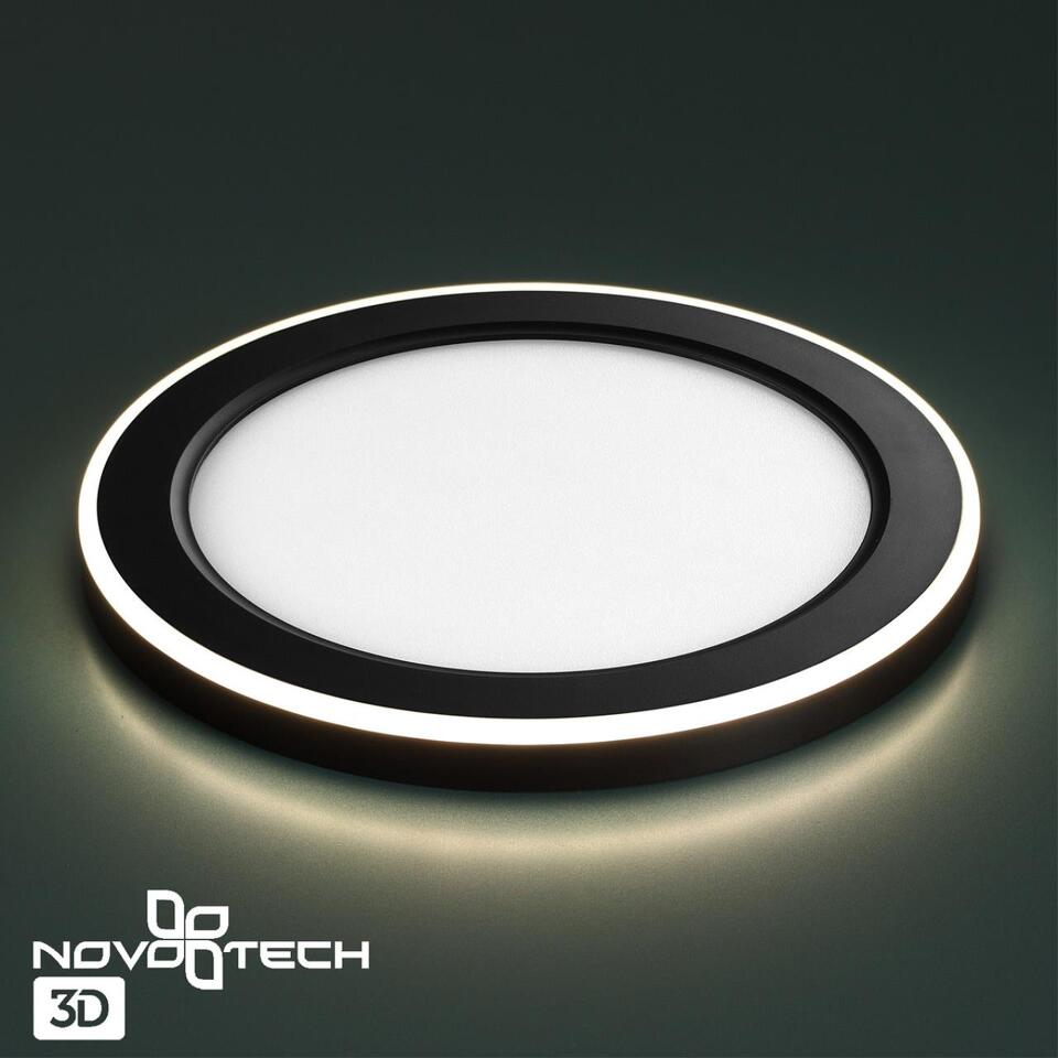 Фото №8  NOVOTECH 359015 SPOT NT23 498 черный Светильник встраиваемый светодиодный (три сценария работы) IP20 LED 4000К 12W+4W 100-265V 1120Лм SPAN
