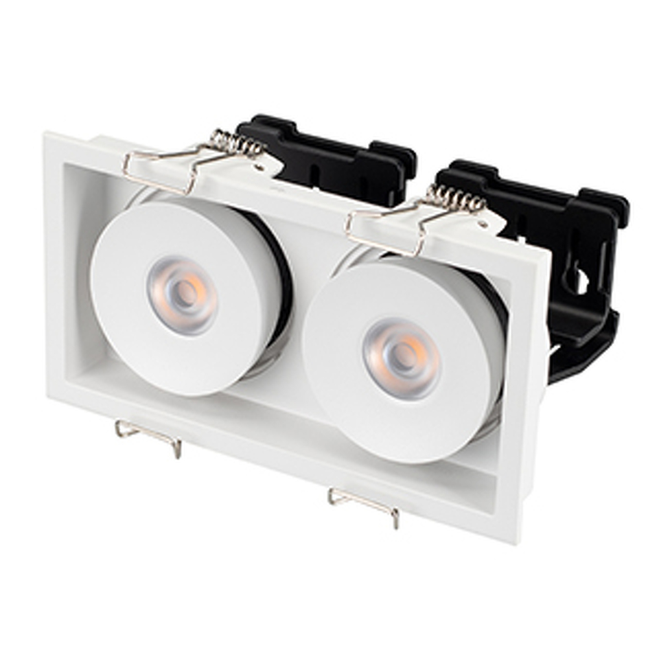 Фото №1  Arlight Светильник CL-SIMPLE-S148x80-2x9W Warm3000 (WH, 45 deg) ( IP20 Металл, 3 года)