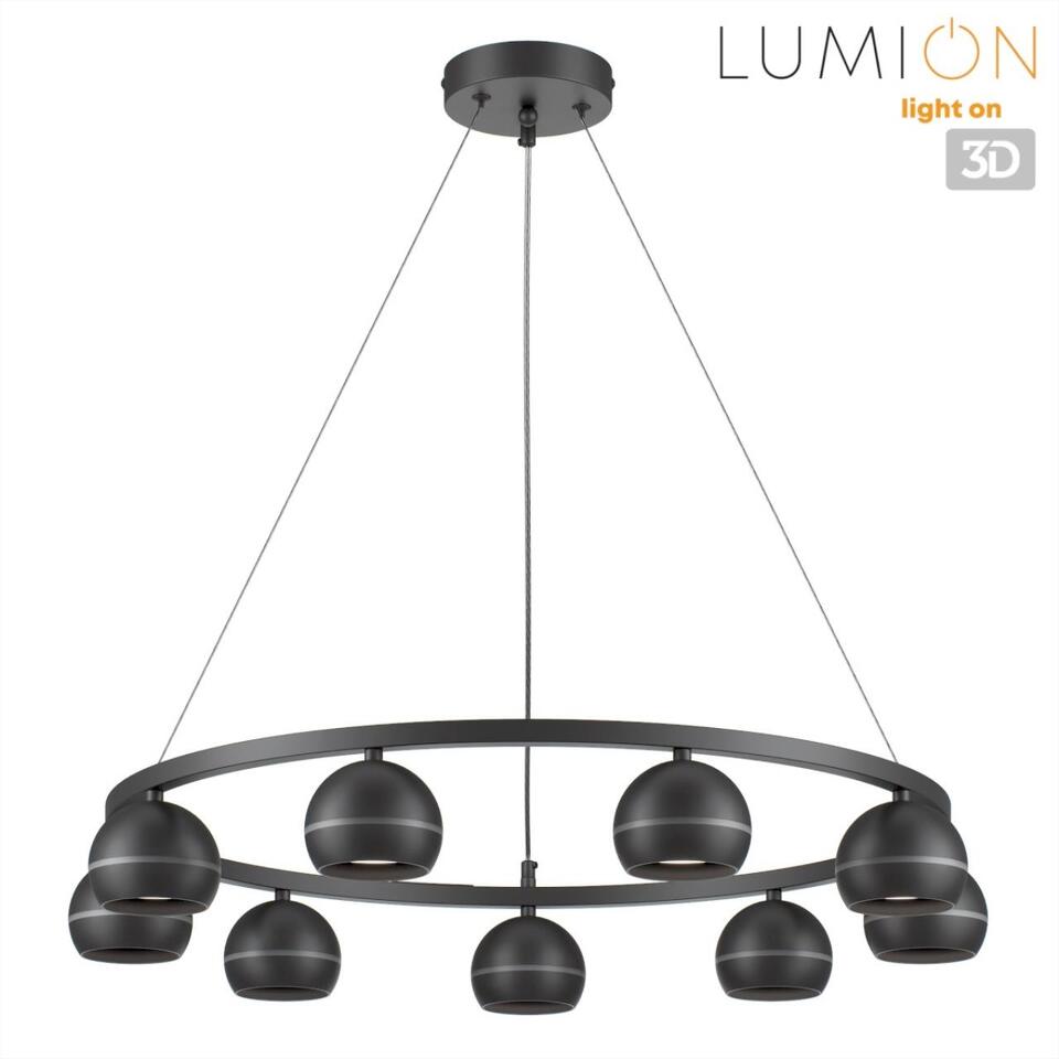 Фото №8  Подвесной светильник LUMION 8242/9 COMFI LN26 245 черный металл Светильник подвесной LED GX53 8*7W 220V LUAZANA