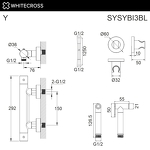 Превью фото №2  Система для биде наружного монтажа WHITECROSS Y SYSYBI3BL (черный мат)