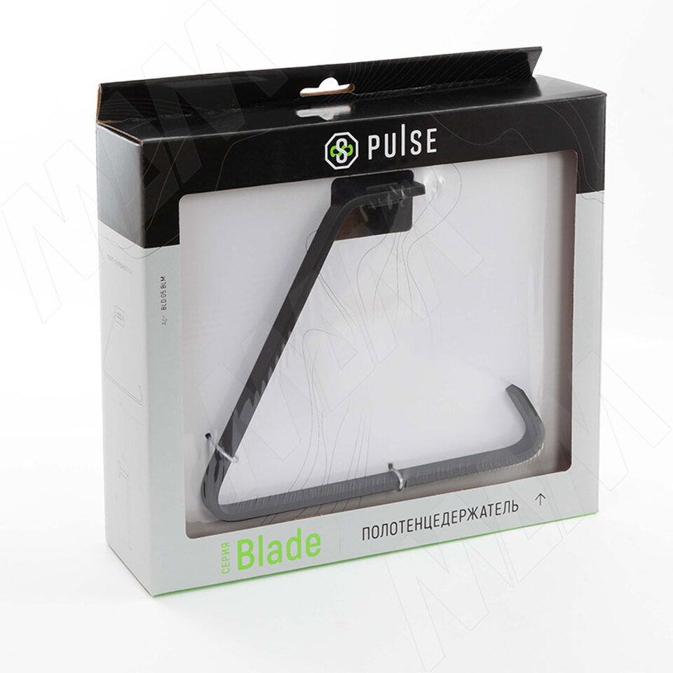 Фото №4  PULSE БЛЕЙД Полотенцедержатель черный матовый, BLADE (BLD.05.BLM)