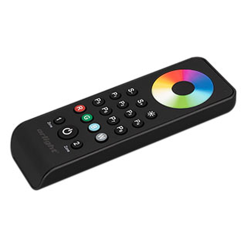 Фото №1  Arlight Пульт SMART-R43-RGBW Black (2 зоны, 2.4G) ( IP20 Пластик, 5 лет)