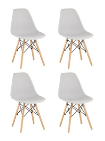 Фото Стул Eames Style DSW светло-серый x4 (разборный каркас)
