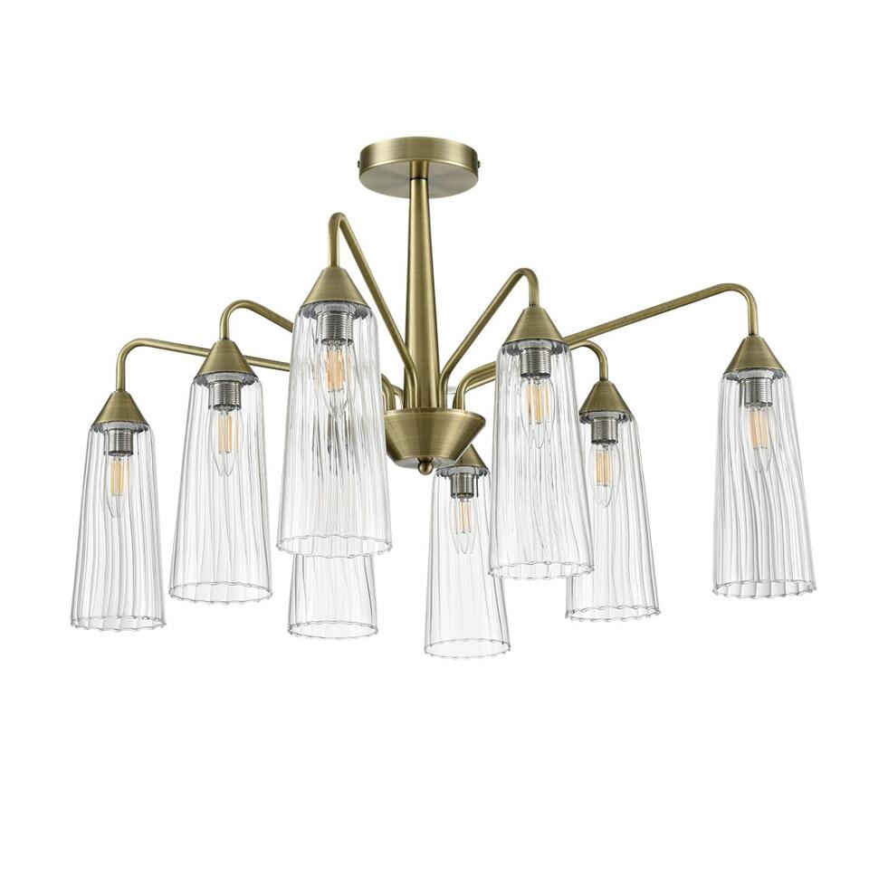 Фото №9  Люстра LUMION 6584/8C MODERNI LN25 000 бронза/прозрачный, металл/стекло Люстра потолочная E14 8*40W 220V DOLIANA