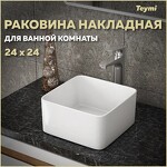 Превью фото №1  Раковина Teymi Раковина Helmi Mini 24 artceramic, накладная, белая T50303