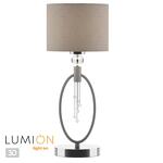 Превью фото №1  Настольная лампа LUMION 4515/1T NEOCLASSI LN26 070 хром, серый Настольная лампа E27 60W 220V SANTIAGO