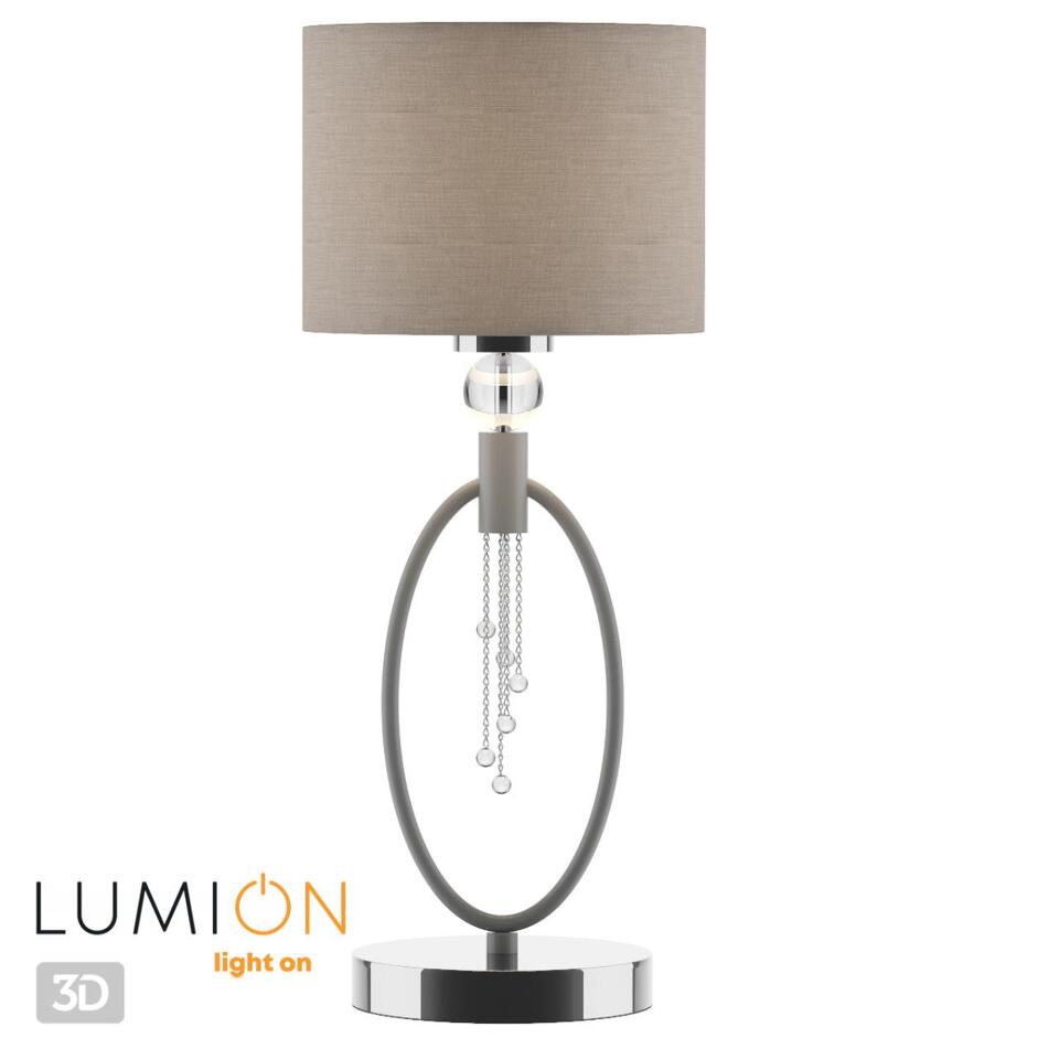 Фото №5  Настольная лампа LUMION 4515/1T NEOCLASSI LN26 070 хром, серый Настольная лампа E27 60W 220V SANTIAGO