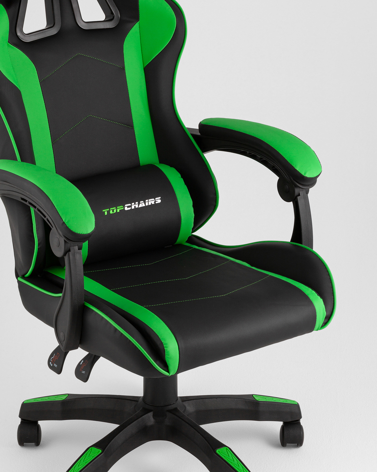 Фото №10  Кресло спортивное TopChairs Shadow черно-зеленый