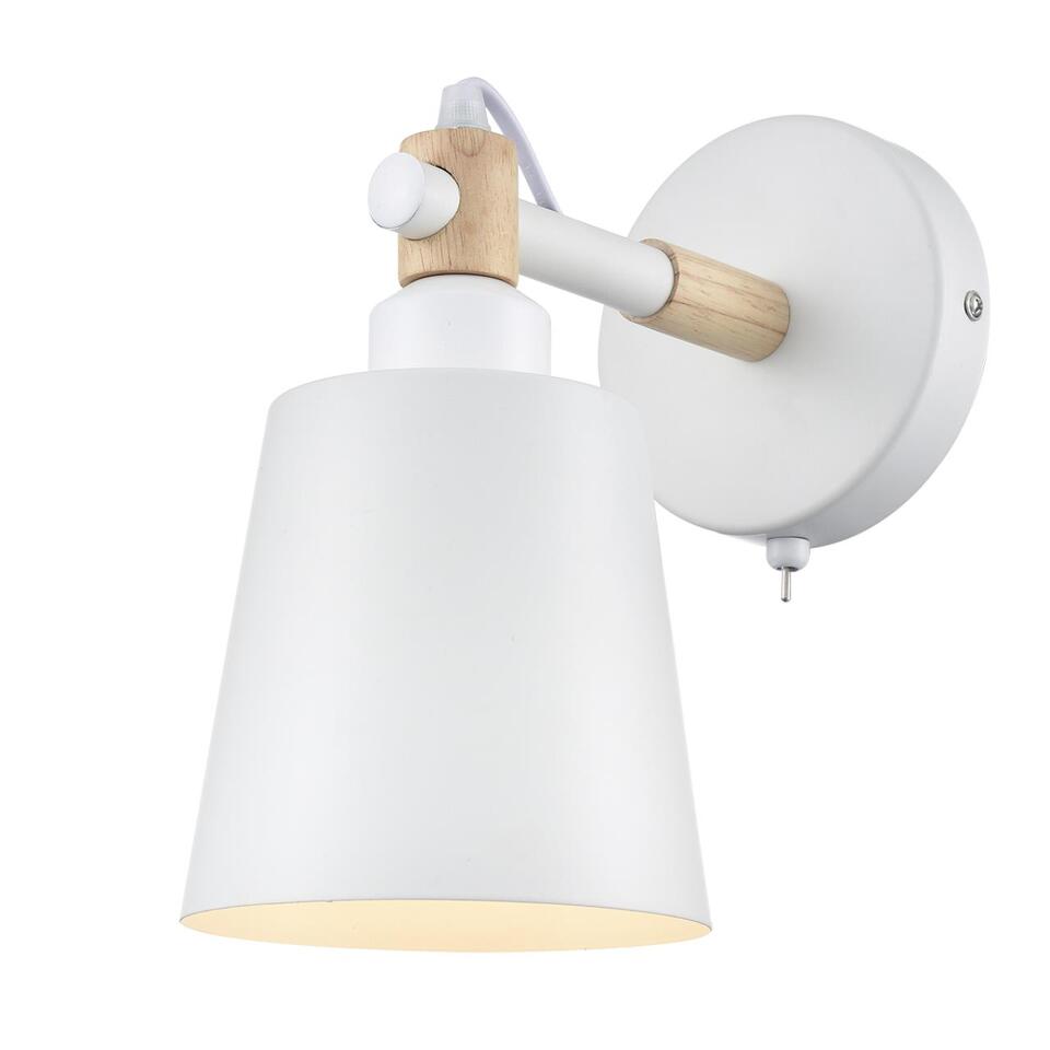 Фото №8  LUMION 8097/1W MODERNI LN26 342 белый/белый металл, дерево/металл Бра Е27 1*60W 220V ROSALINA